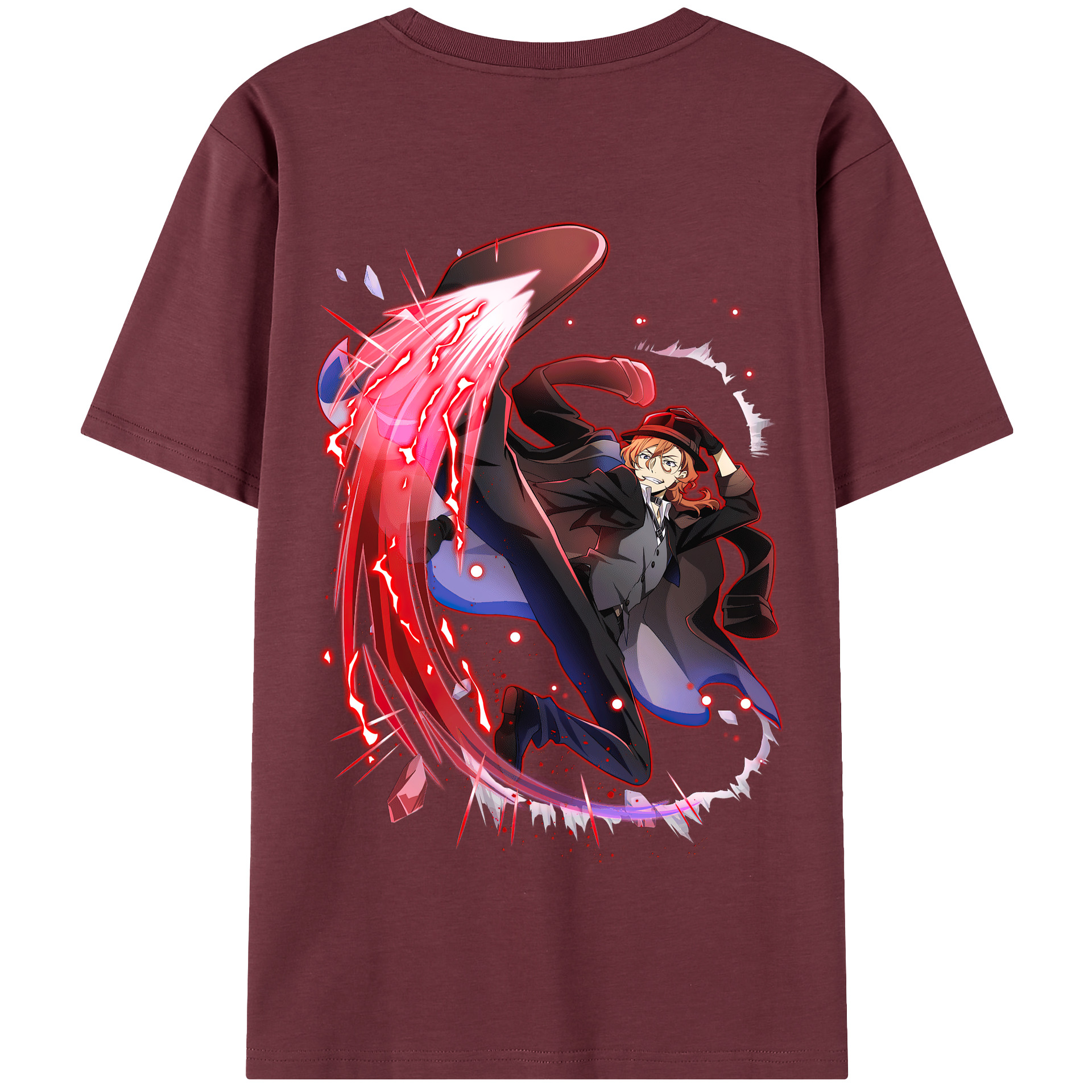 （画像用） 文豪ストレイドッグス Bungo Stray Dogs 綿100％半袖Tシャツ（背面プリント）